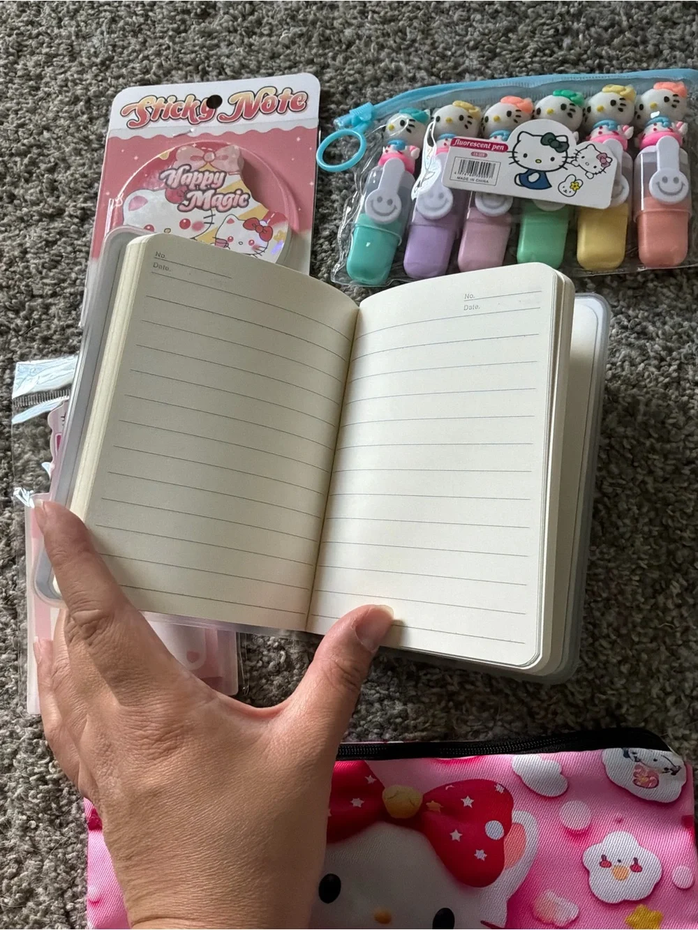 Sanrio Hello Kitty 5 Piece Journal Stationery Bundle Lot